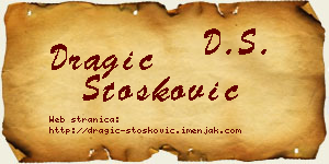 Dragić Stošković vizit kartica